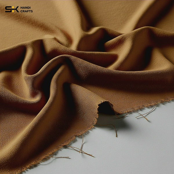 CAMEL BROWN WOOLEN KHADDAR UNSTITCHED KAMEEZ SHALWAR FABRIC