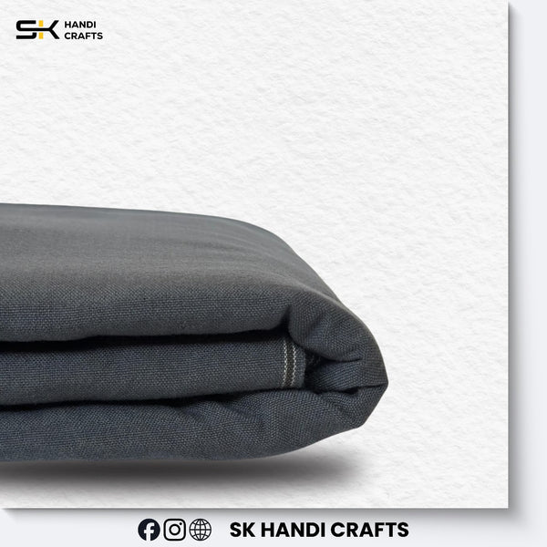 MEDIUM GREY WOOLEN KHADDAR UNSTITCHED KAMEEZ SHALWAR FABRIC